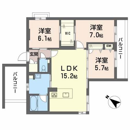 ベレオ道後の物件間取画像